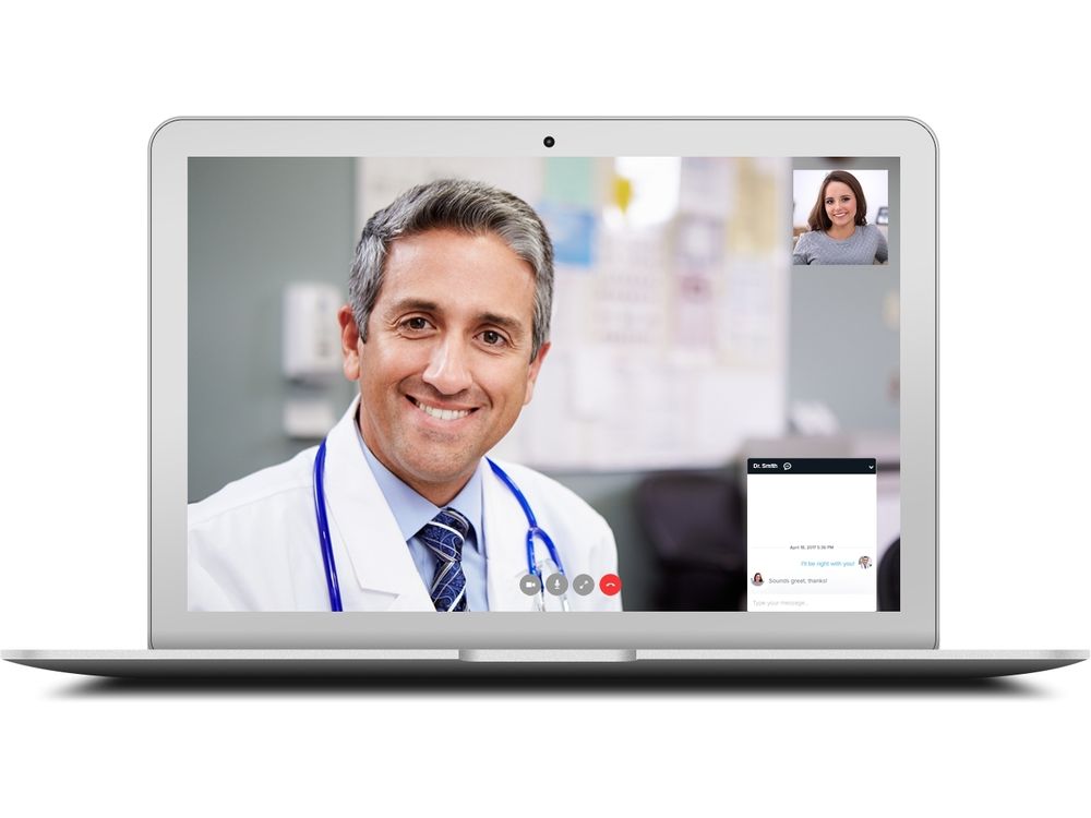 teleconsultation by physician on video call